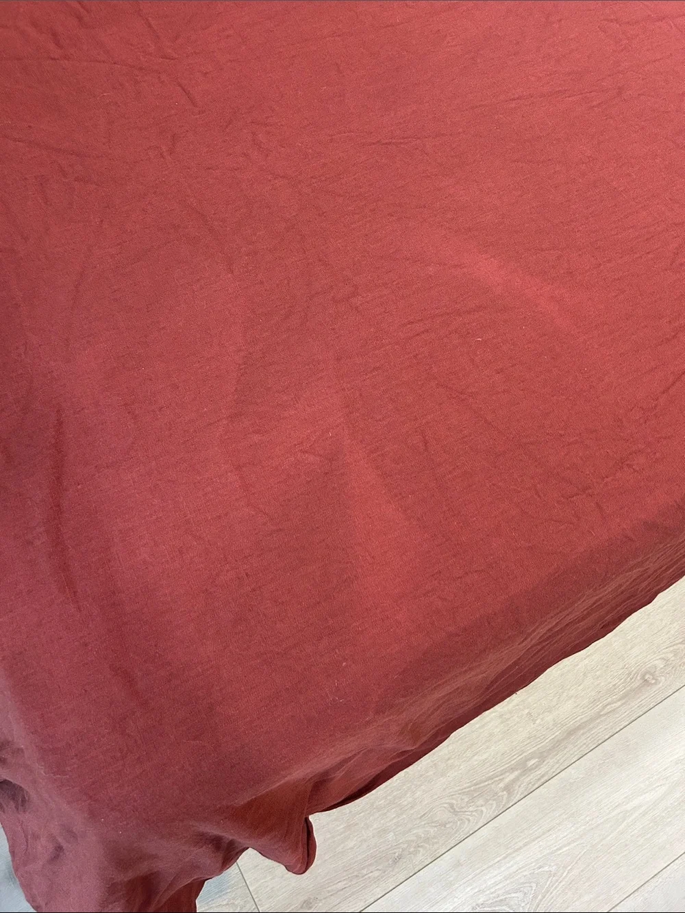 Casaluna Rust Linen King Duvet Set